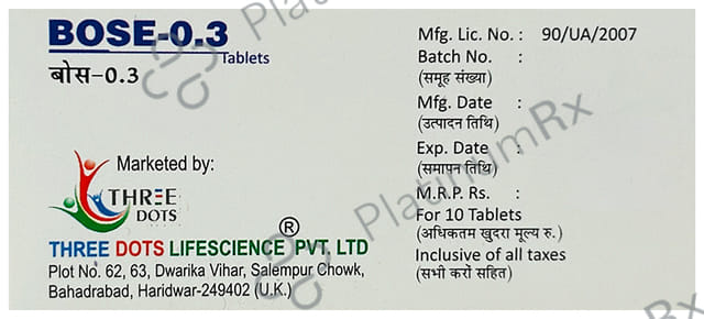 Bose 0.3mg Tablet 10s