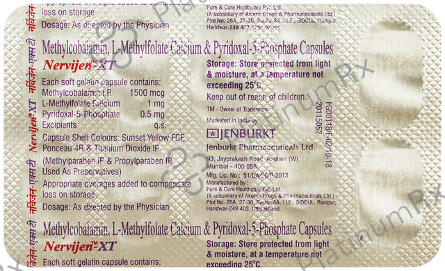 Nervijen XT 1mg/1500mcg/500mcg Capsule 10s