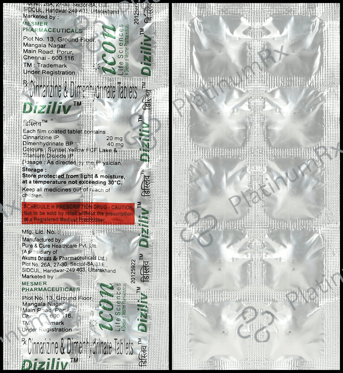 Diziliv 20/40mg Tablet 10s