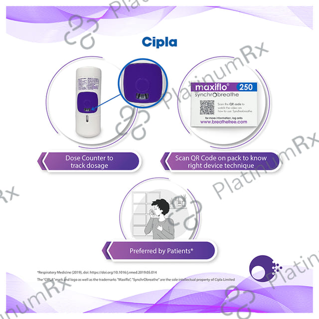 Maxiflo Synchrobreathe 6/250mcg Inhaler 120MDI