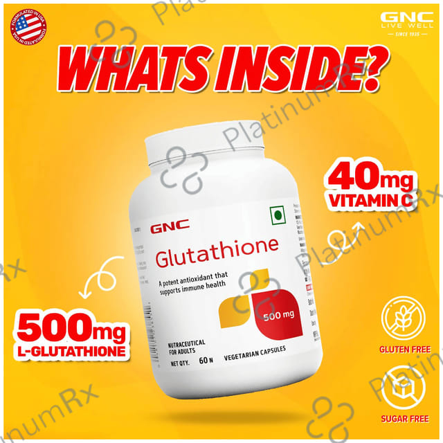 GNC Glutathione 500mg Vegetarian Capsule