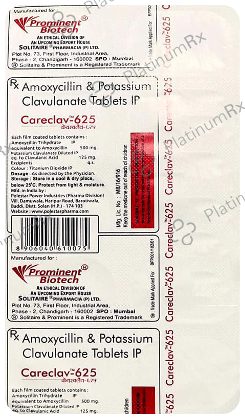 Careclav 625mg Tablet 10s