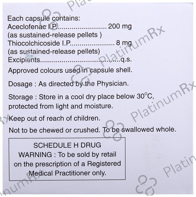 Thiox OD 8/200mg Capsule SR 5s