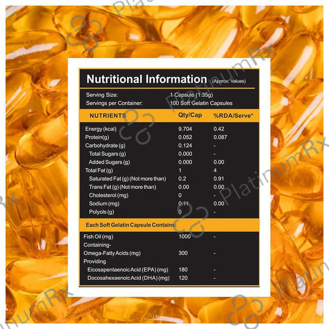 Gym Vitals Omega 3 Fish Oil Soft Gelatin Capsule 100s