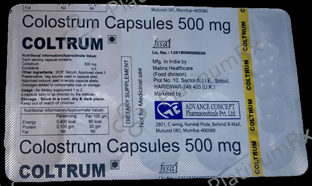 Coltrum 500mg Capsule 10s