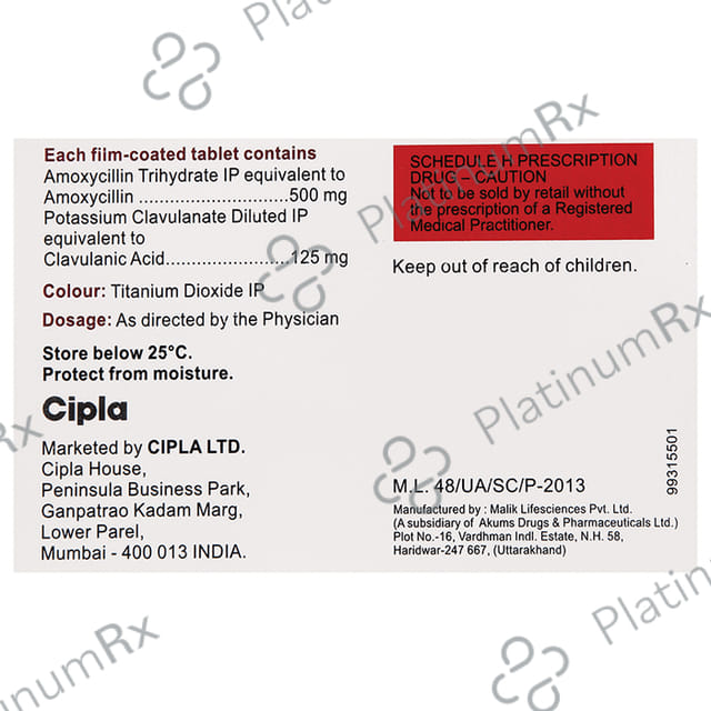 Cipmox CV 625 Tablet