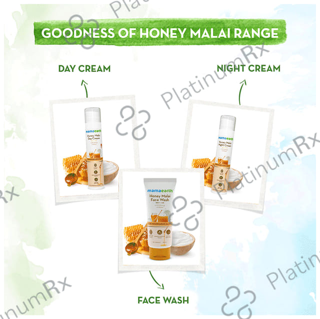 Mamaearth Honey Malai Night Cream - Paraben & Silicone-Free - For All Skin Types