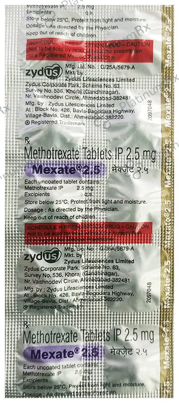 Mexate 2.5mg Tablet 10s