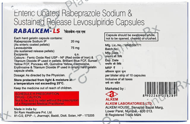 Rabalkem LS 75/20mg Capsule 10s