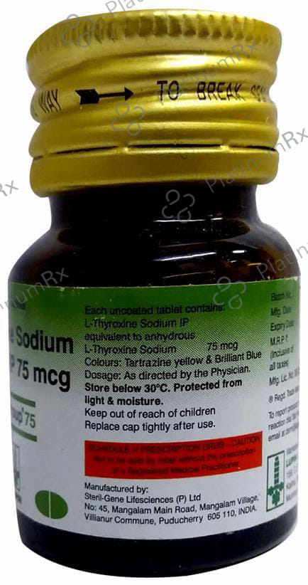 Thyroup 75mcg Tablet 120s