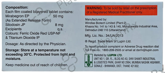 Alphacept M 50/8mg Tablet ER 10s