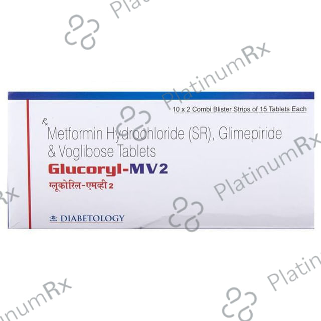 Glucoryl MV 2/500/0.2mg Tablet SR 15s