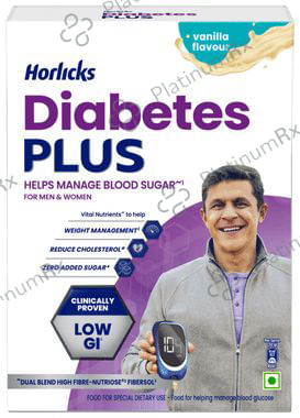 Horlicks Diabetes Plus for Blood Sugar & Weight Management - No Added Sugar - Flavour Vanilla