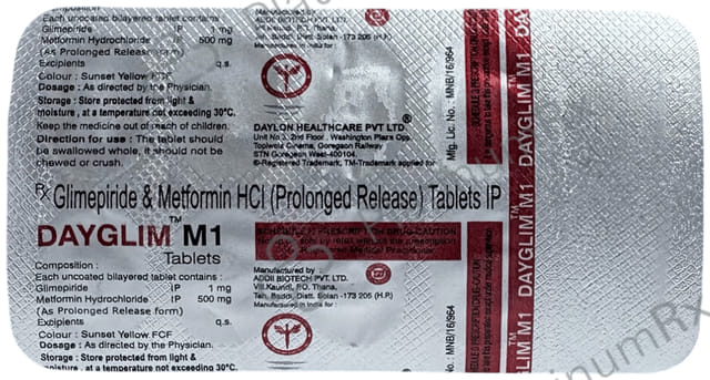 Dayglim M 1/500mg Tablet PR 10s