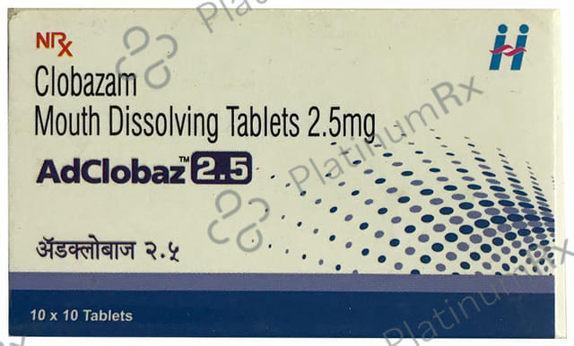 Adclobaz 2.5mg Tablet MD 10s