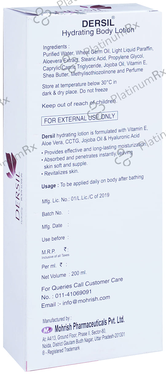 Dersil Hydrating Body Lotion