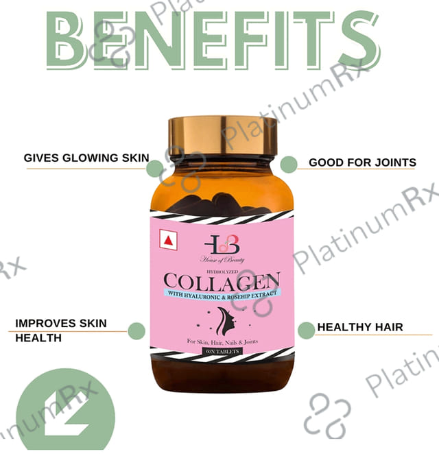 House of Beauty Hydrolyzed Collagen with Hyaluronic & Rosehip Extract Tablet