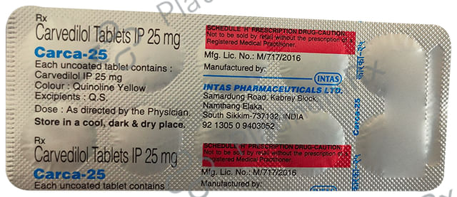 Carca 25mg Tablet 10s