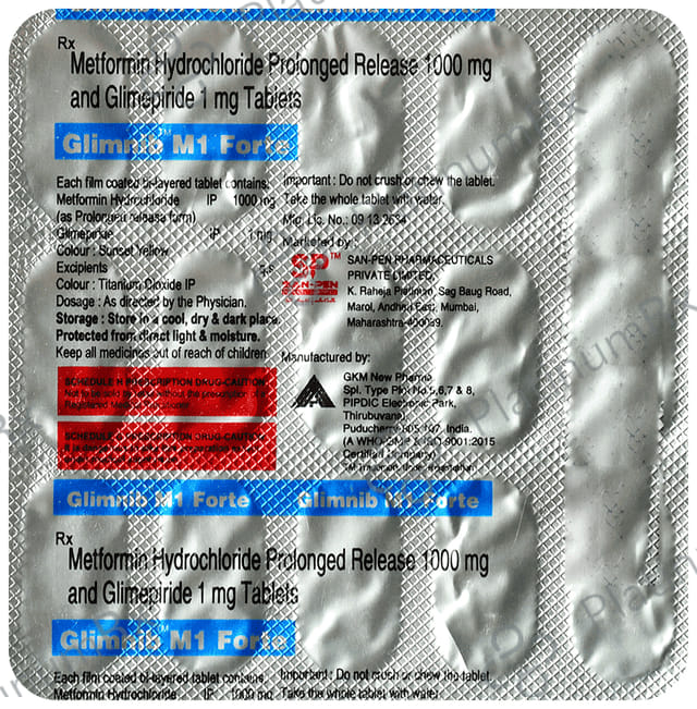 Glimnib M1/1000mg Forte Tablet PR 15s