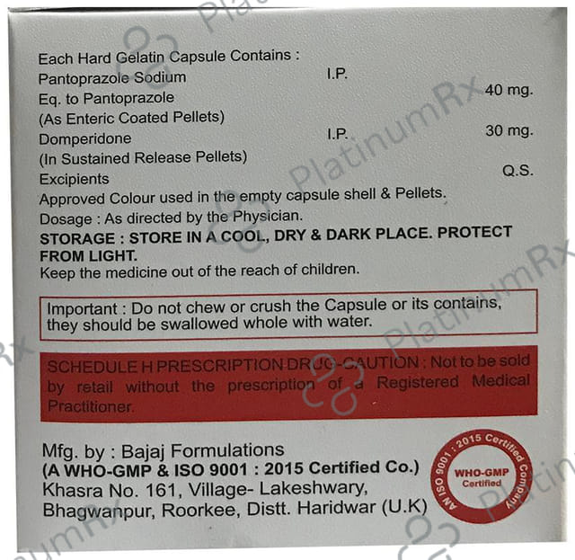 Gasopres D 30/40mg Capsule SR 10s