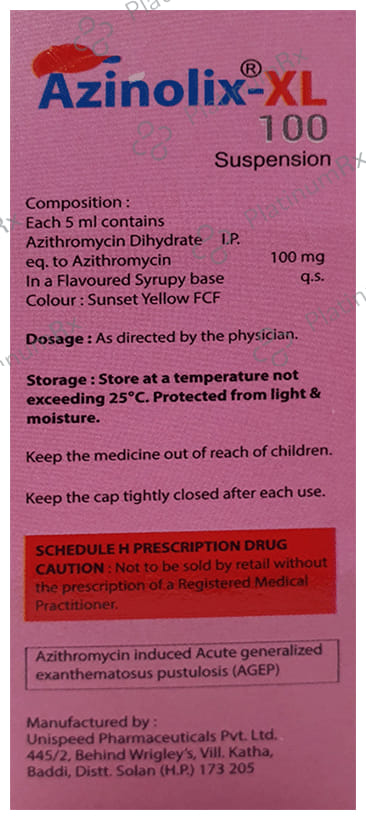 Azinolix XL 100mg Syrup 30ml