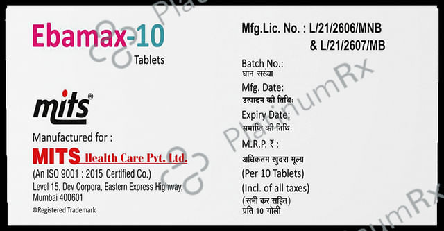 Ebamax 10mg Tablet