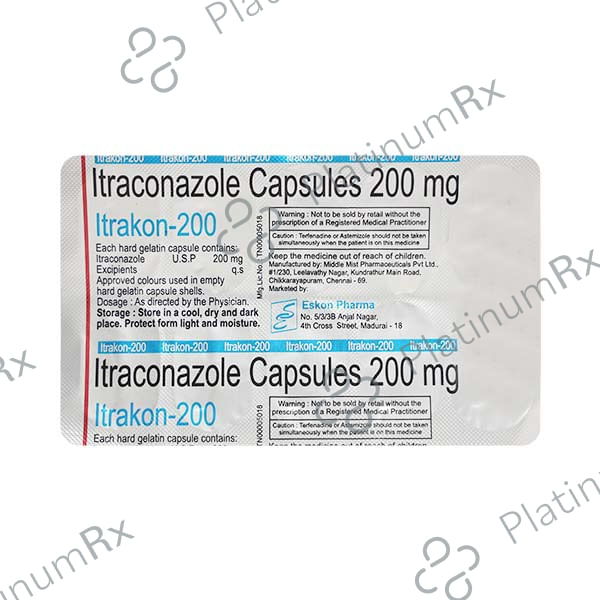 Itrakon 200mg Tablet 10s