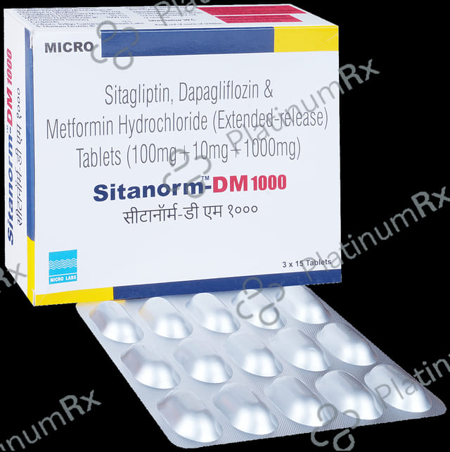 Sitanorm DM 10/1000/100mg Tablet ER 15s