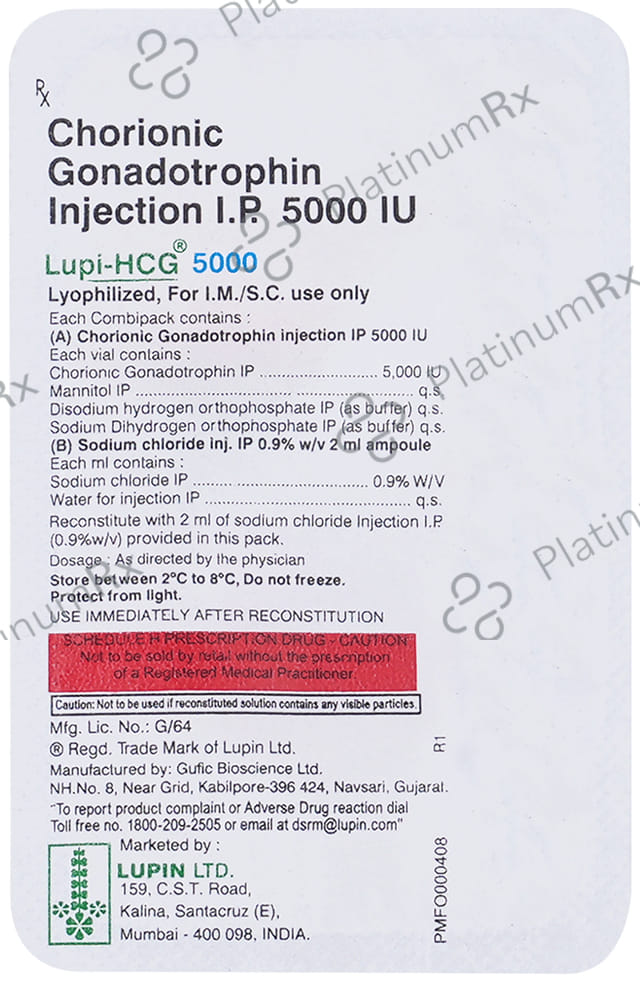 Lupi HCG 5000IU Injection 1s