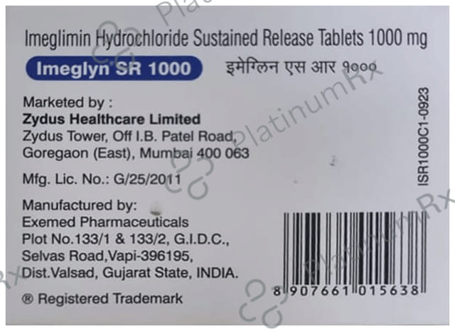 Imeglyn 1000mg Tablet SR 10s