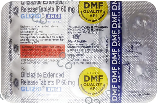 Glizid XR 60mg Tablet 10s