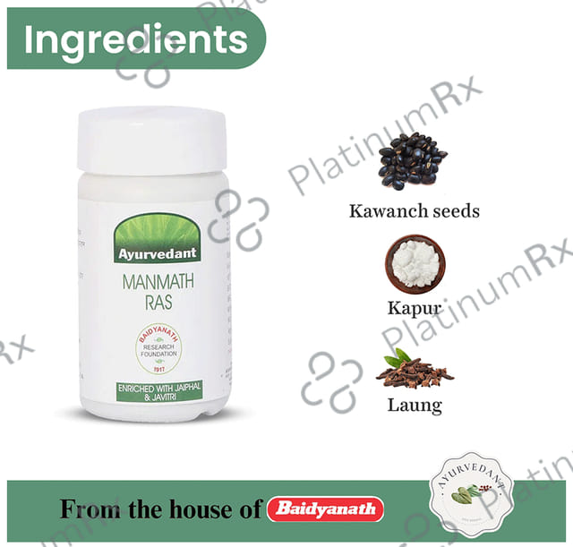 Baidyanath (Jhansi) Ayurvedant Manmath Ras Tablet