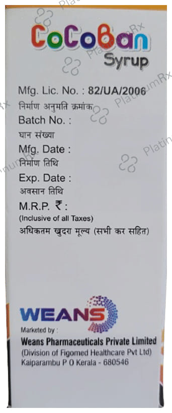 Cocoban 2/5mg Mix Fruit Flavour Syrup 60ml
