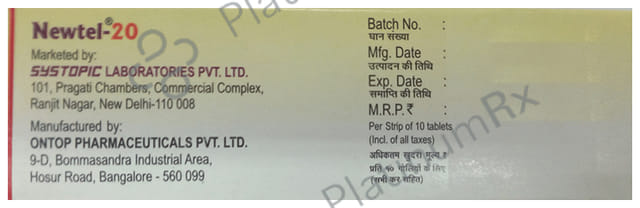 Newtel 20mg Tablet 10s