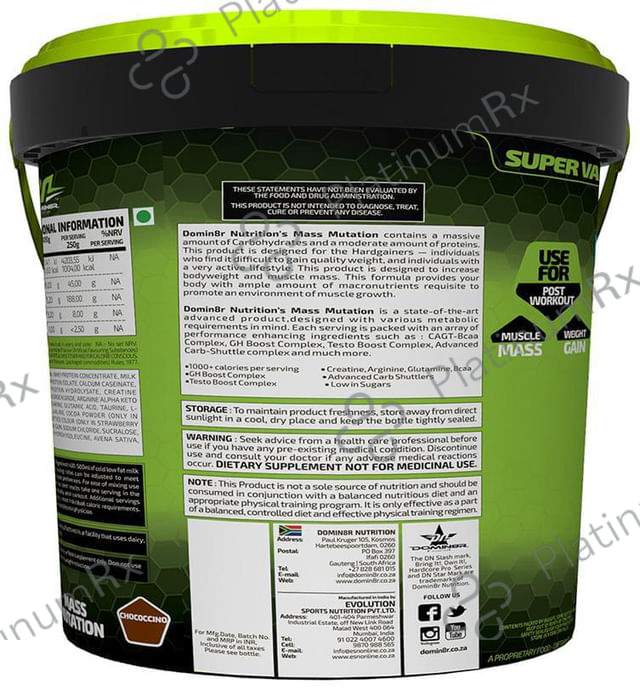 DOMIN8R Mass Mutation Powder Chococcino 10 lb