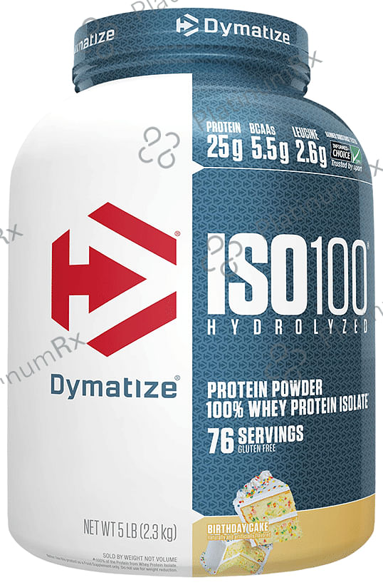 Dymatize Nutrition ISO 100 Hydrolyzed 100% Whey Protein Isloate Powder Birthday Cake