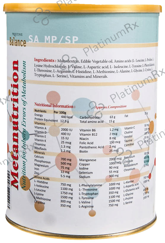 Pristine Balance Metanutrition SA MP/SP (Upto 3 Years) Powder Unflavoured