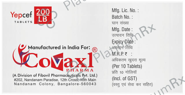 Yepcef LB 200mg Tablet 10s