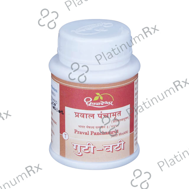 Dhootapapeshwar Praval Panchamrut (with Mouktik) 25 tablets