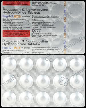 Peg NT Lite 50mg/10mg Tablet