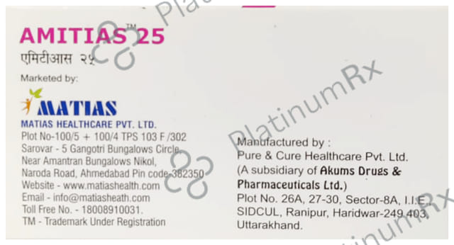 Amitias 25mg Tablet 10s