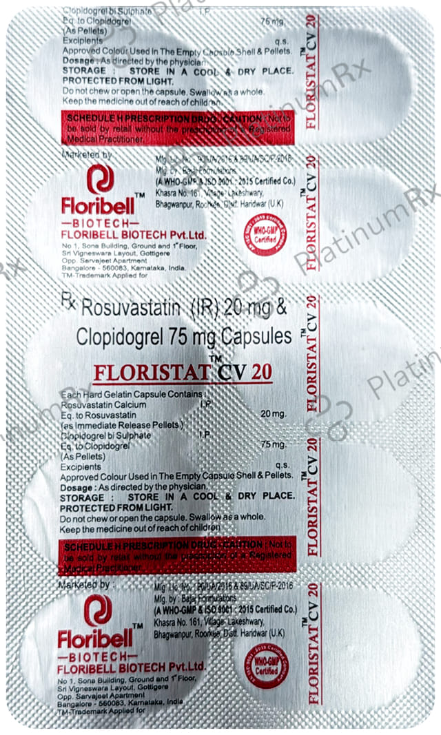 Floristat CV 20/75mg Capsule 10s