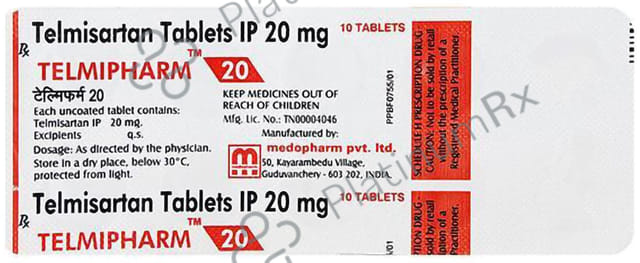 Telmipharm 20mg Tablet 10s
