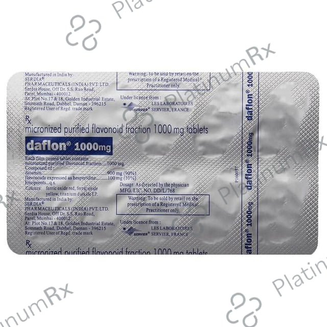 Daflon 1000mg Tablet 10 Tablet