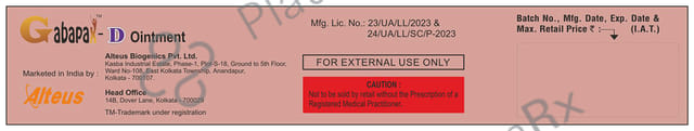 Gabapax D Ointment 30gm