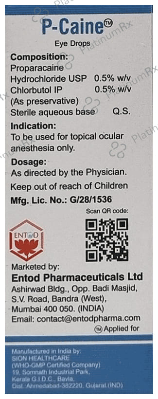 P Caine Eye Drop
