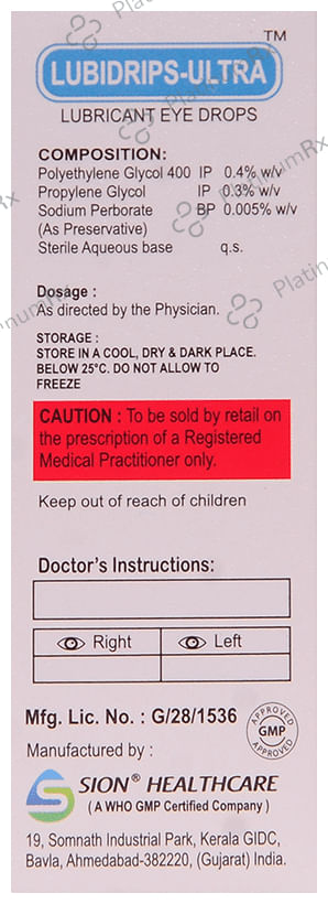 Lubidrips Ultra Lubricant Eye Drop 10ml
