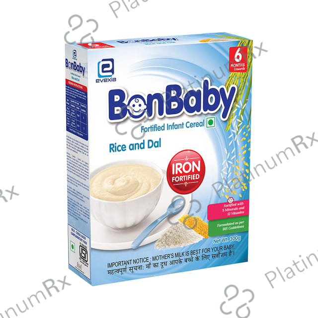 Evexia Bonbaby Fortified Infant Cereal (6 Month Onwards) - Rice and Dal