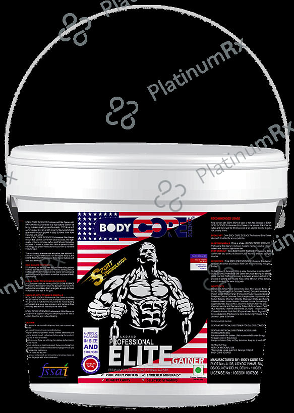 Body Core Science Professional Elite Gainer Powder Kesar Pista