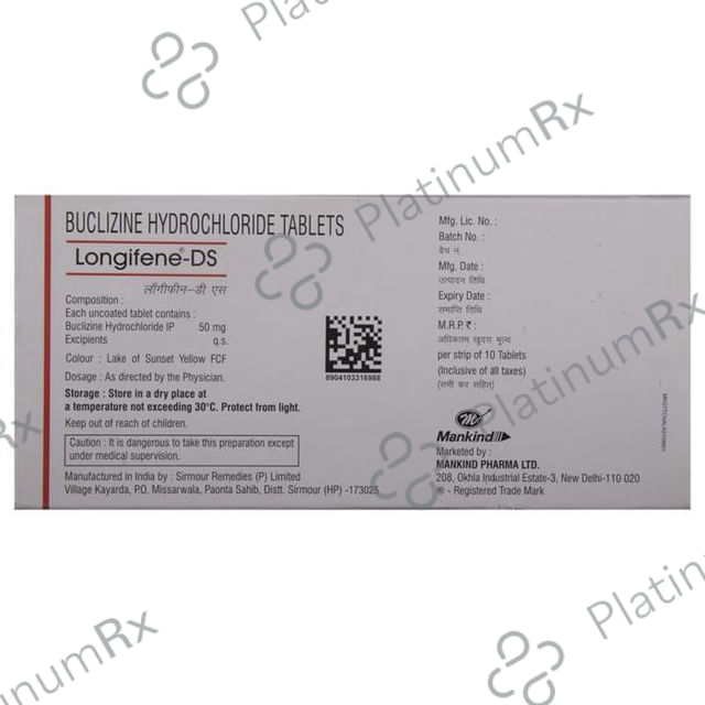 Longifene DS 50mg Tablet 10s